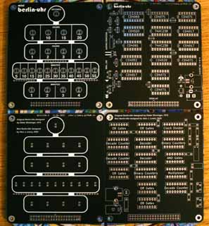 Front and back of both PCBs